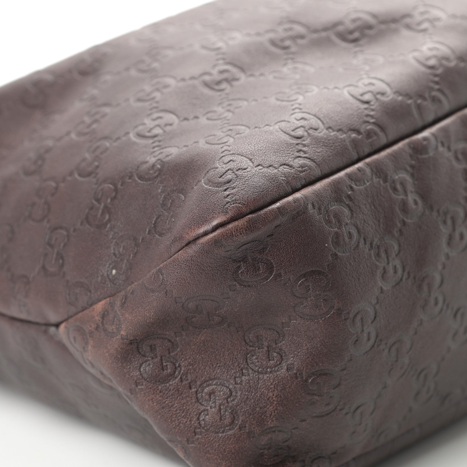 Gucci Guccissima Medium Horsebit Chain Hobo Dark Brown 9 of 15