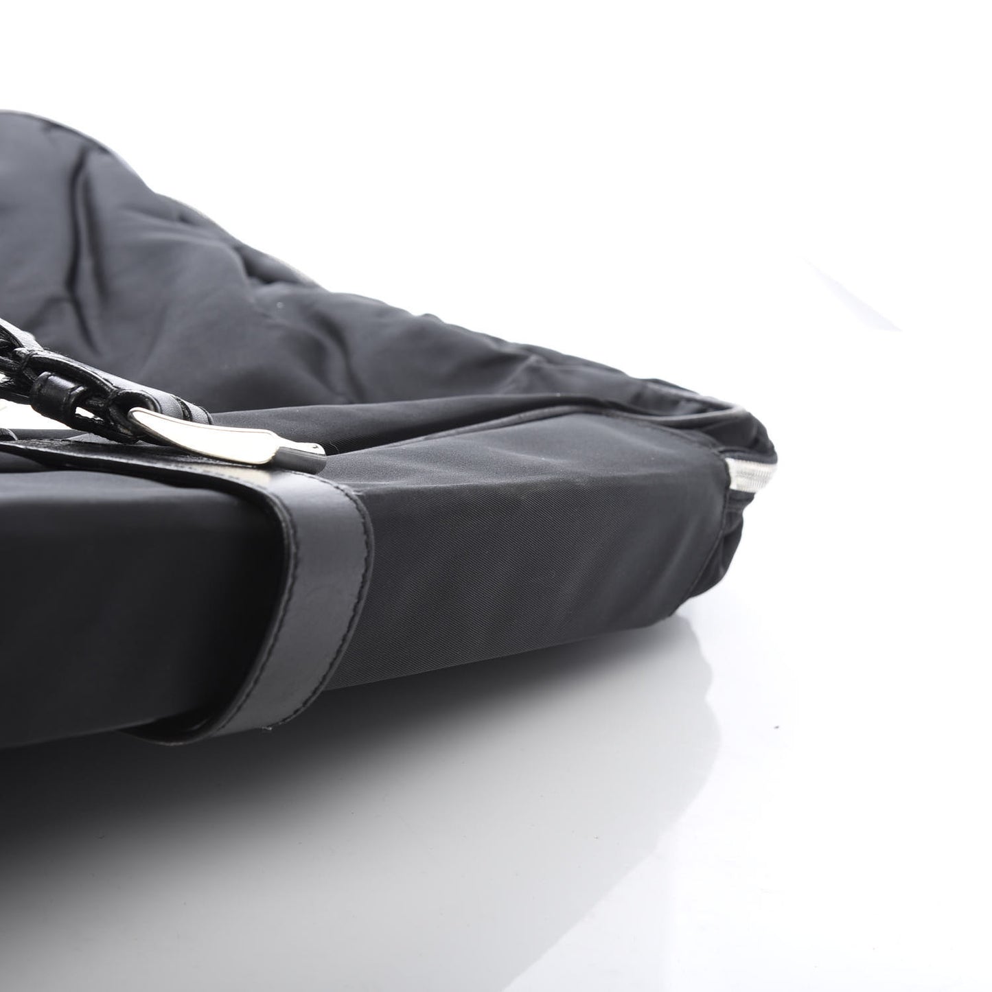Soft Calfskin Tessuto Nylon Travel Bag Black