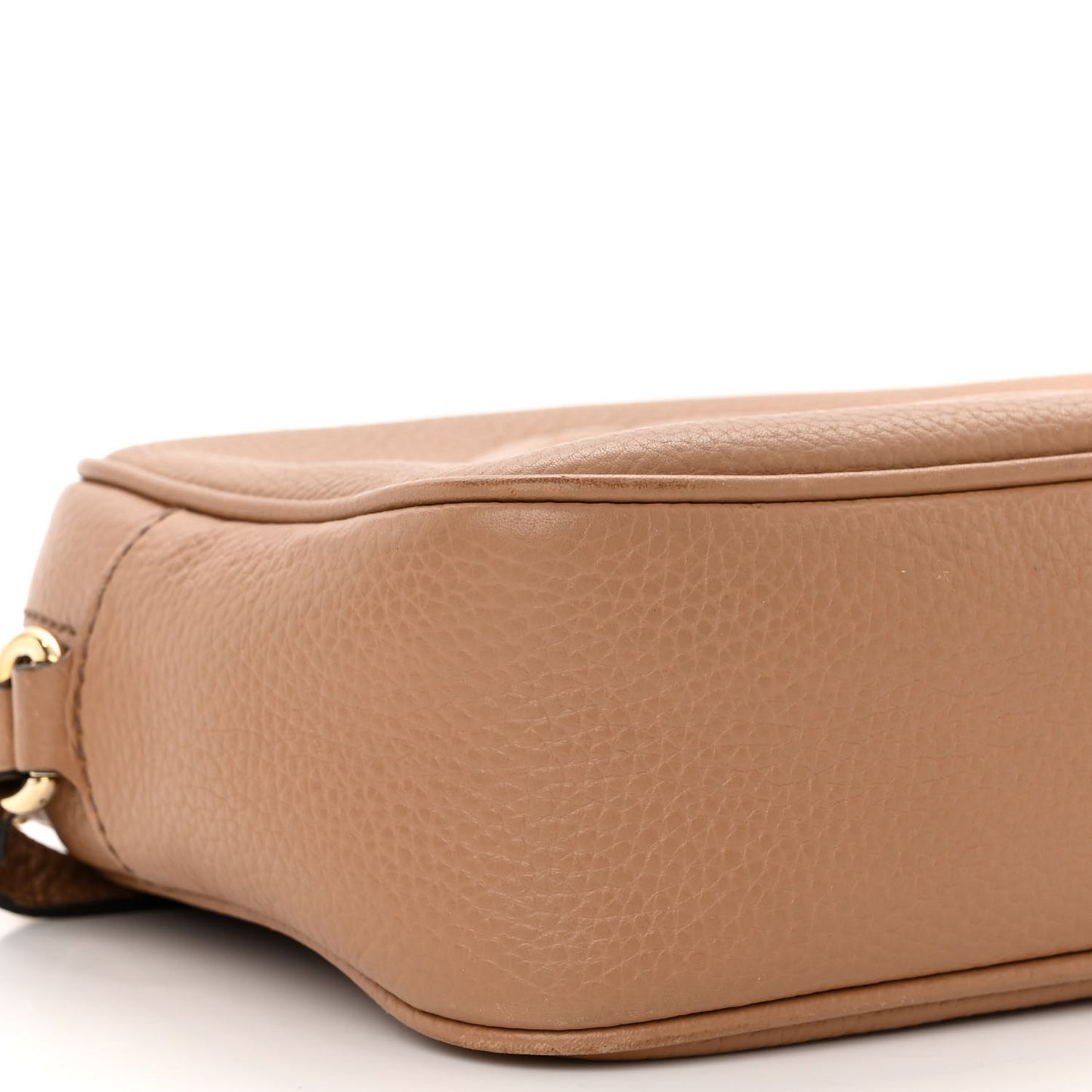 Pebbled Calfskin Small Soho Disco Bag Camelia