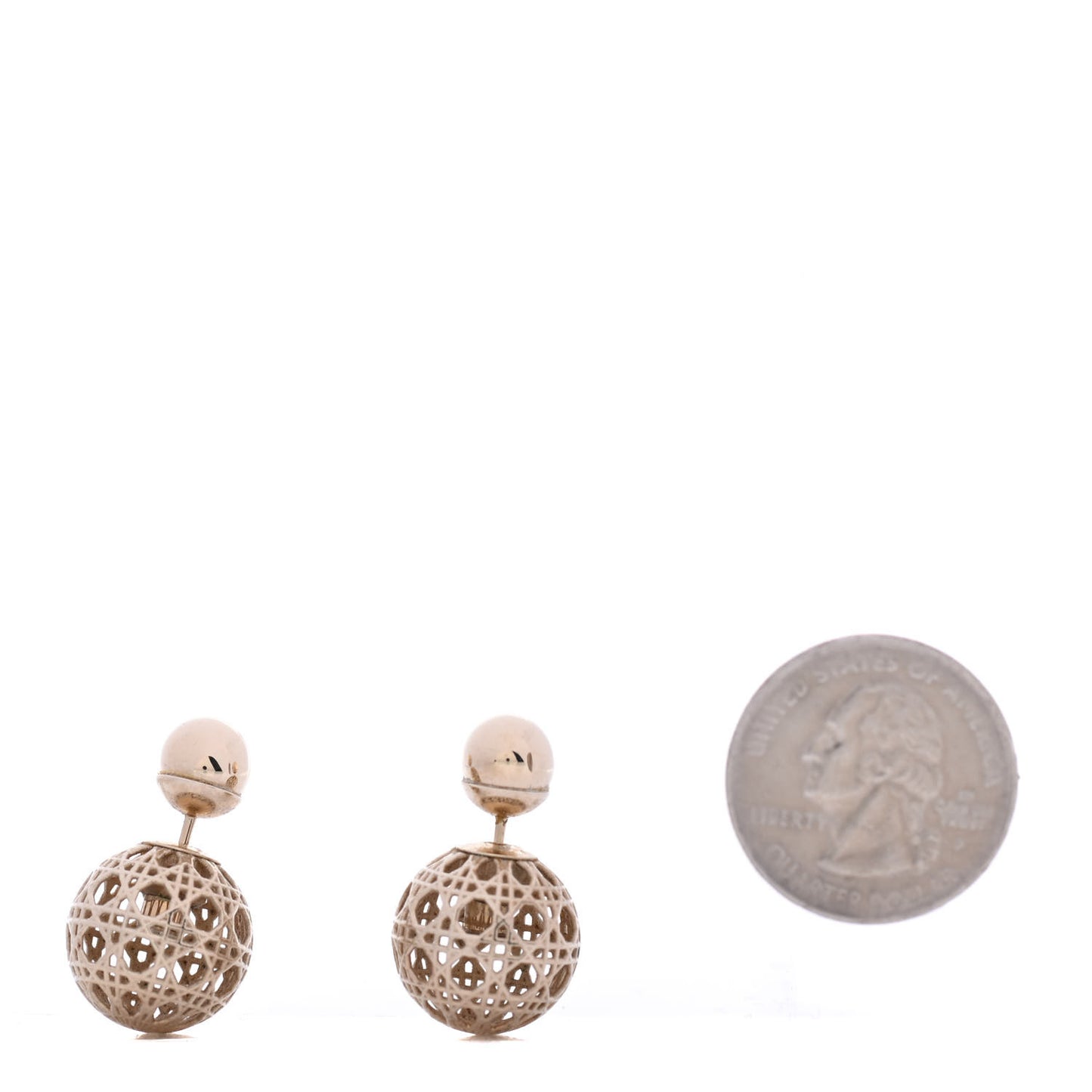 Cannage Mise En Dior Tribal Earrings Gold
