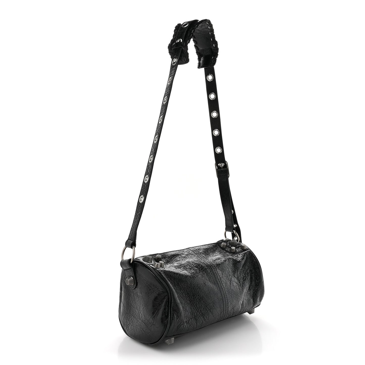Agneau Arena Le Cagole Cylinder Bag Black