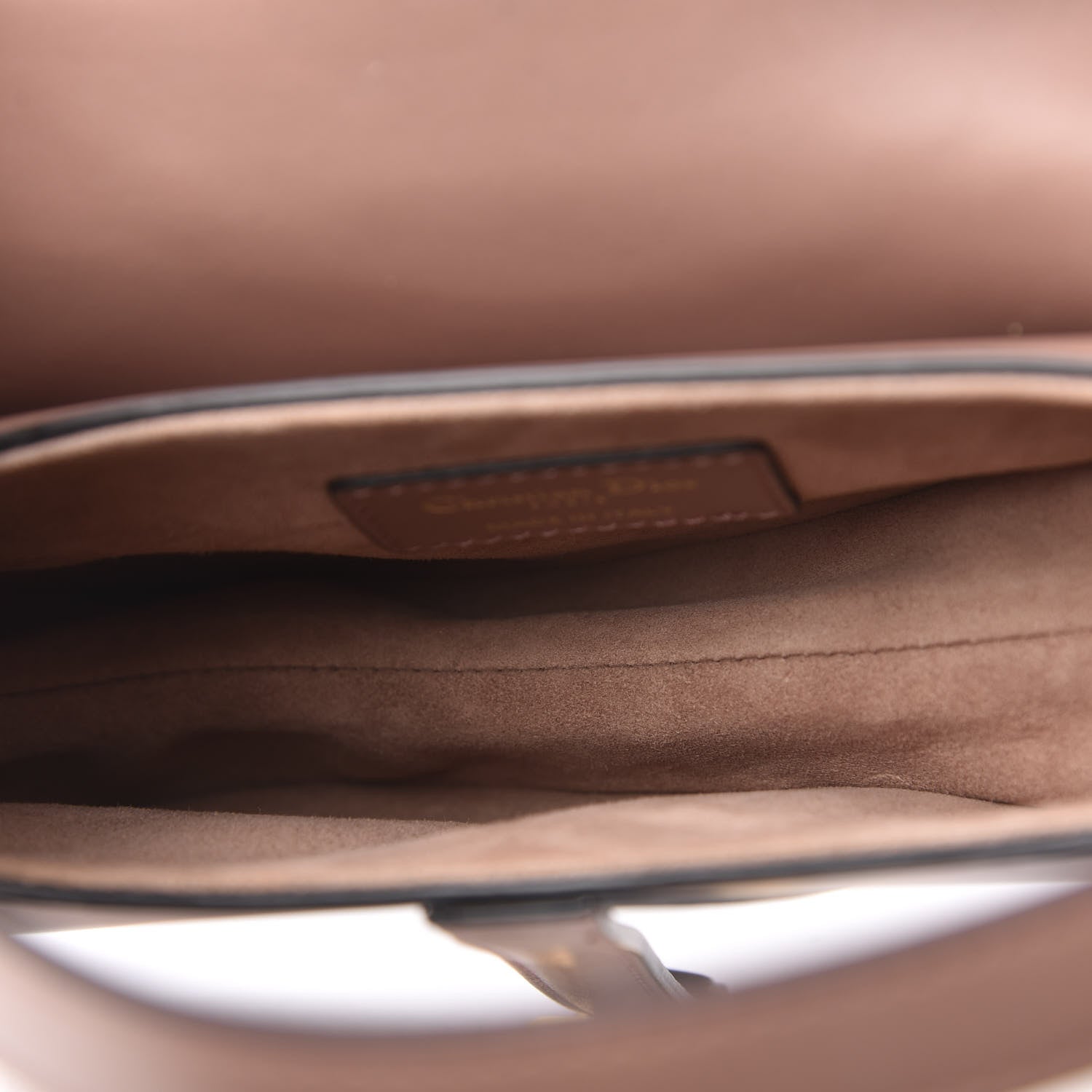 Christian Dior Calfskin Mini Saddle Bag Taupe 7 of 15