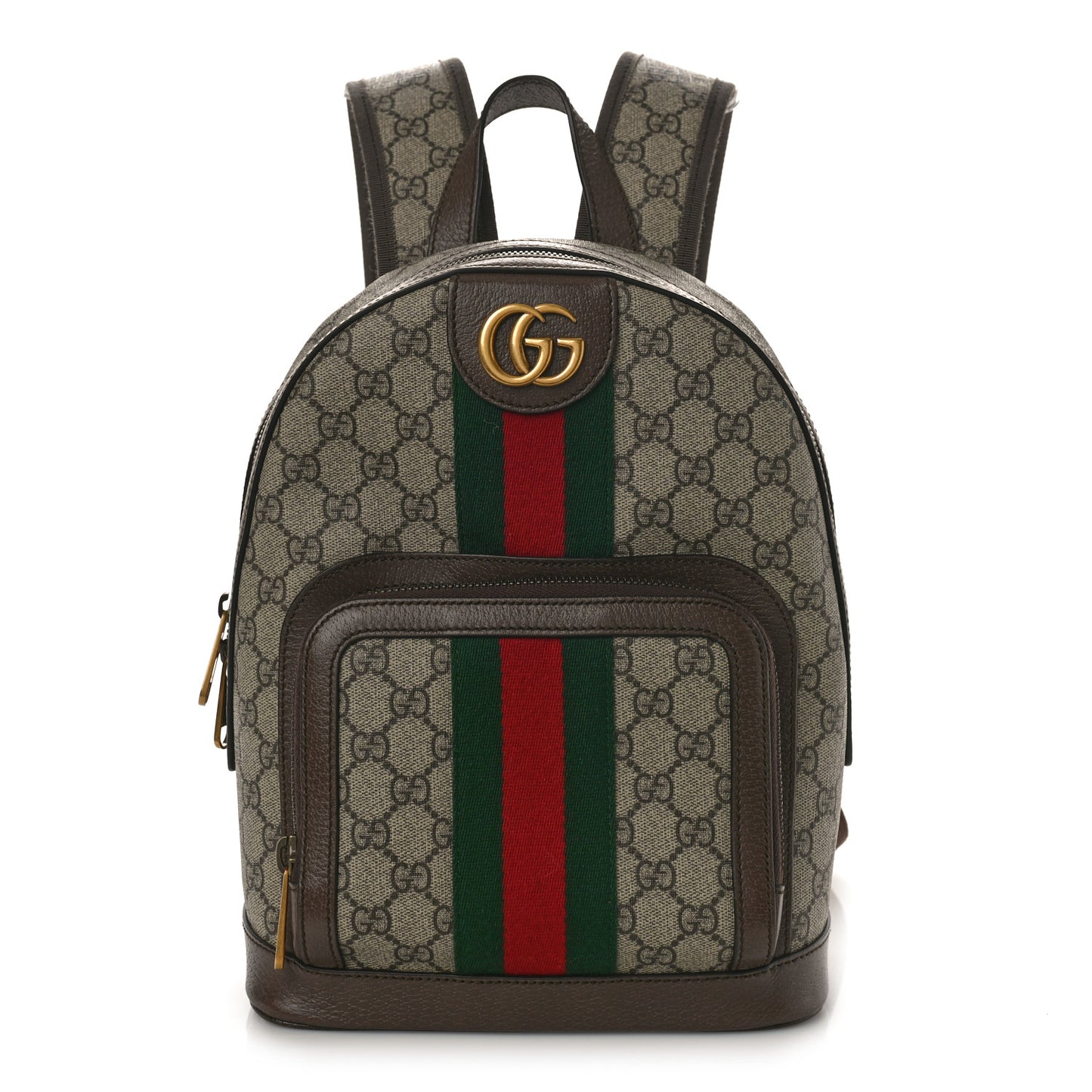 GG Supreme Monogram Calfskin Web Small Ophidia Day Backpack Beige Ebony New Acero
