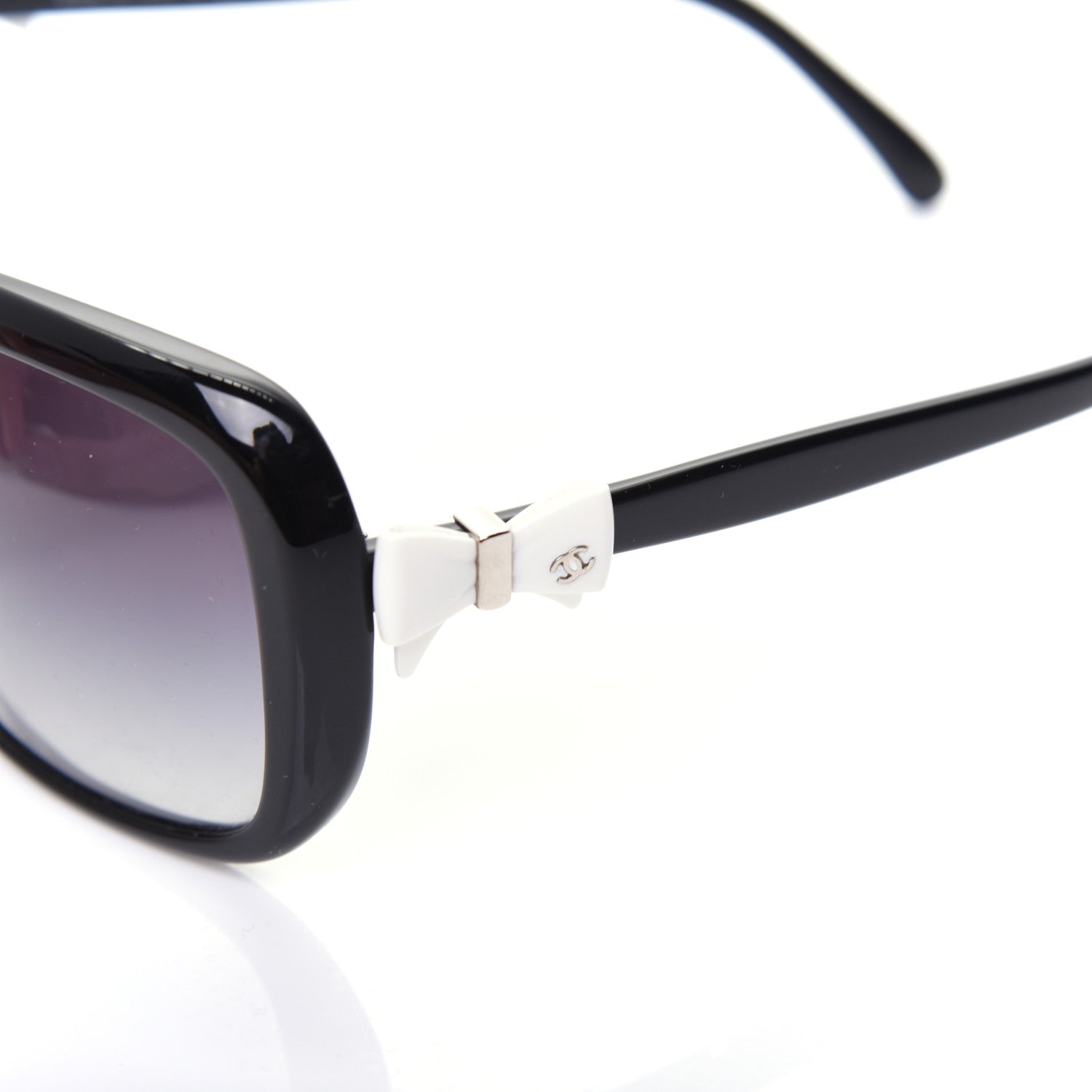 Chanel CC Bow Sunglasses 5171 Black White 7 of 10