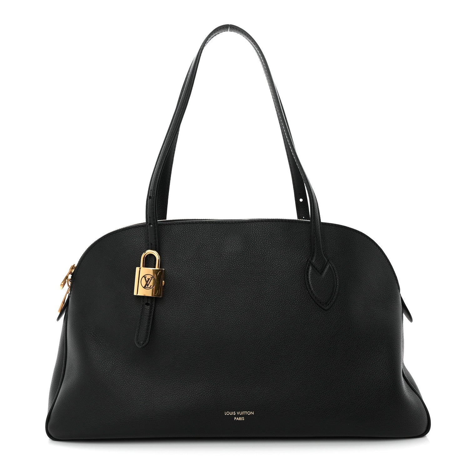 Louis Vuitton Grained Calfskin Low Key Duffle Tote Black 1906801