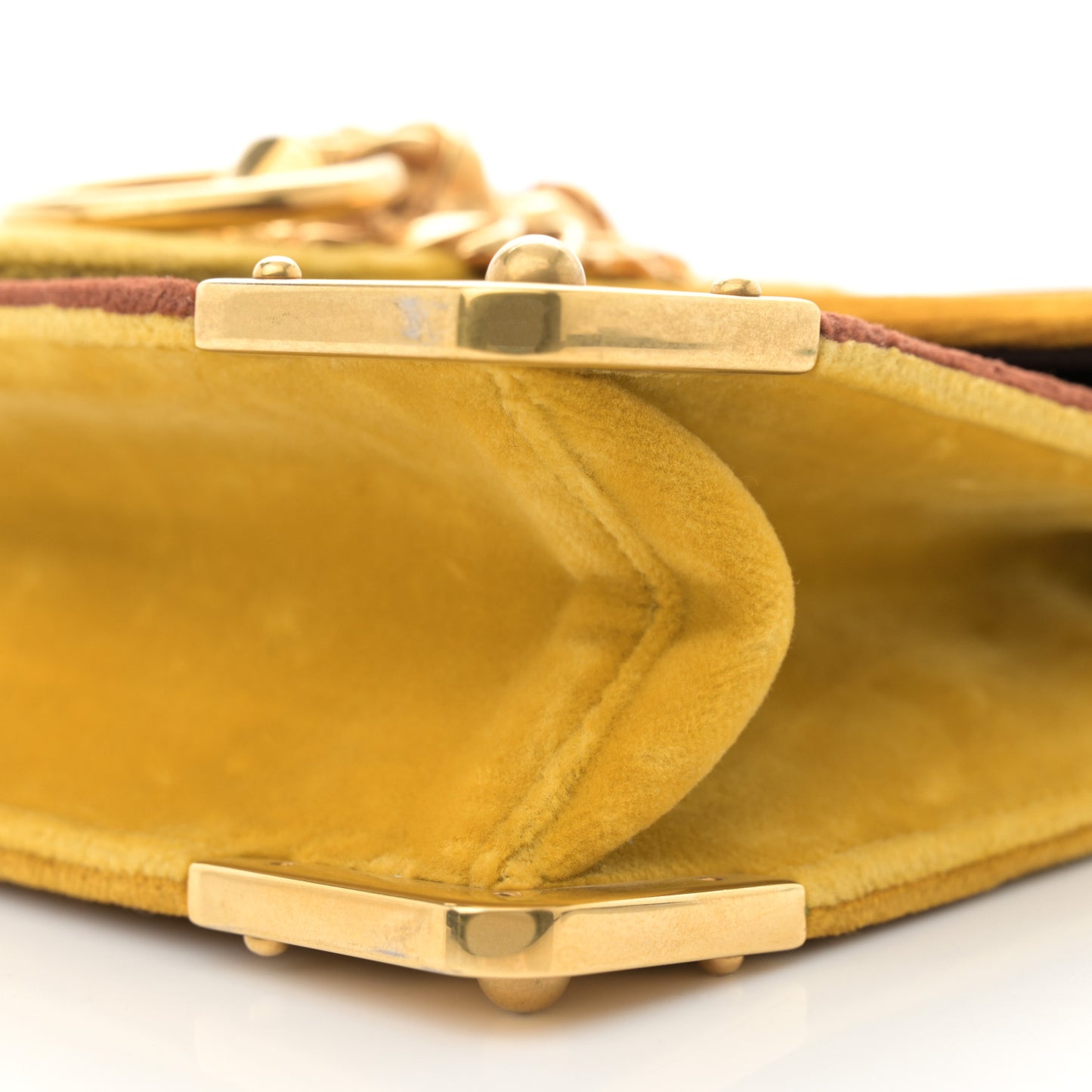 Velluto Lions Head Cahier Shoulder Bag Ambra
