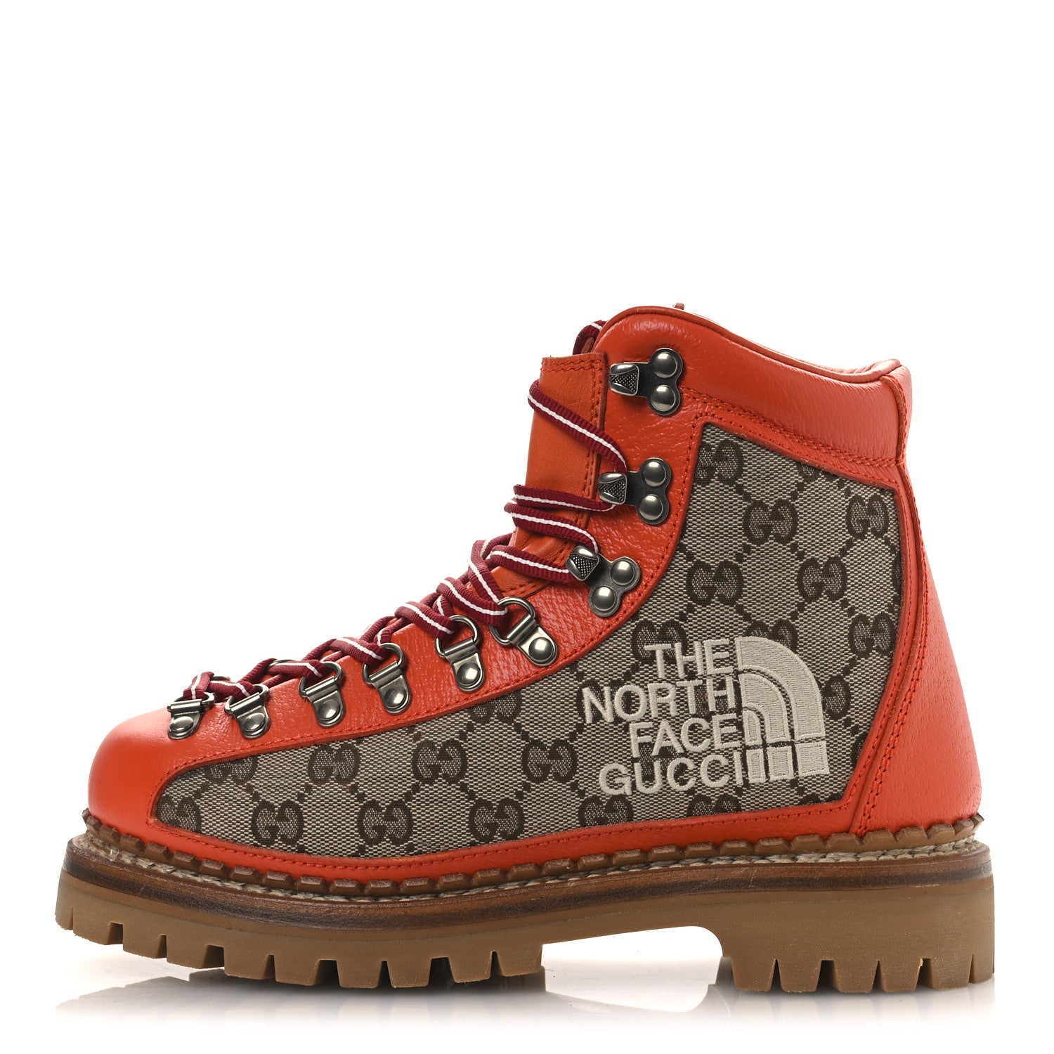 Gucci X THE NORTH FACE Monogram Textured Calfskin Hiking Ankle