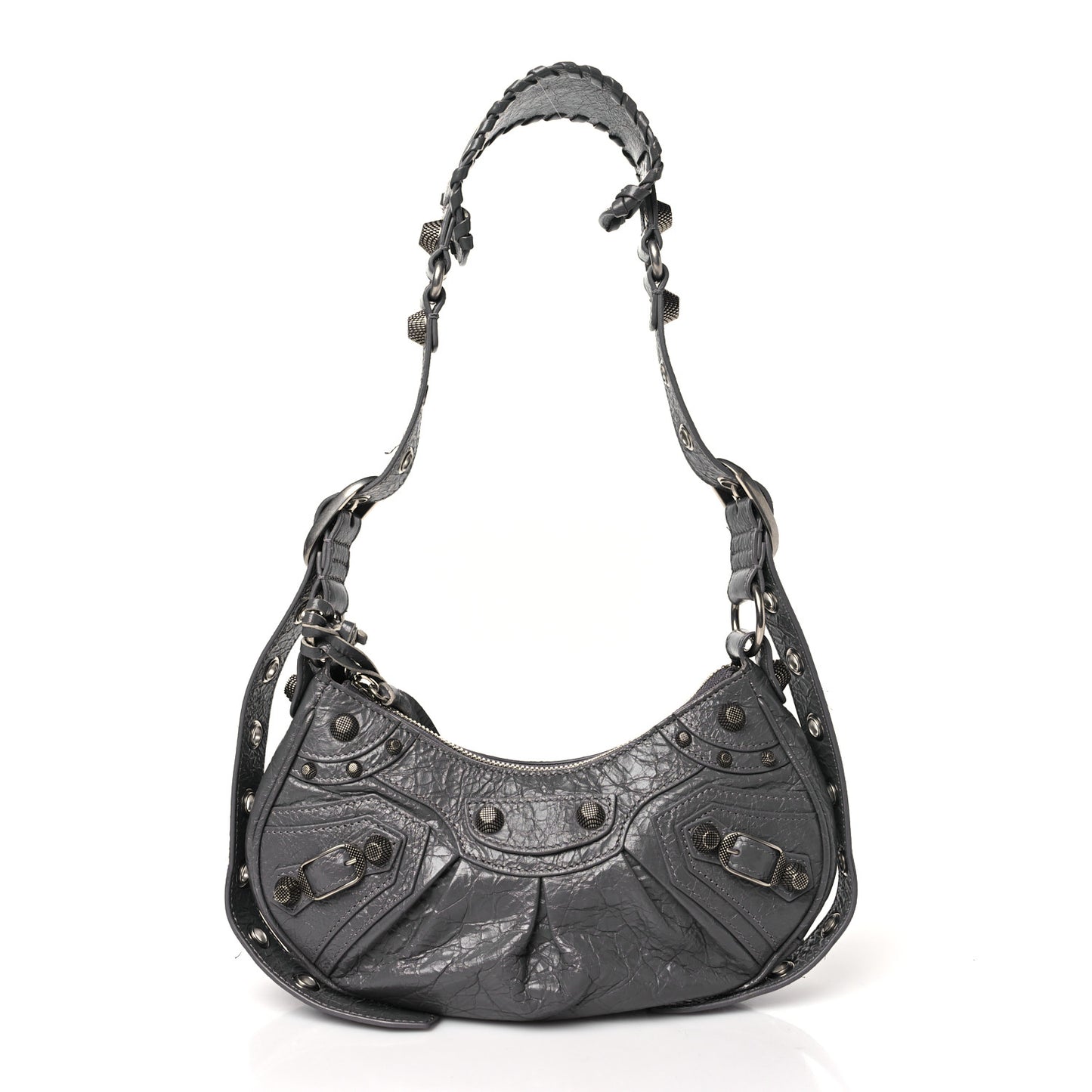 Agneau Arena Le Cagole Shoulder Bag XS Dark Grey