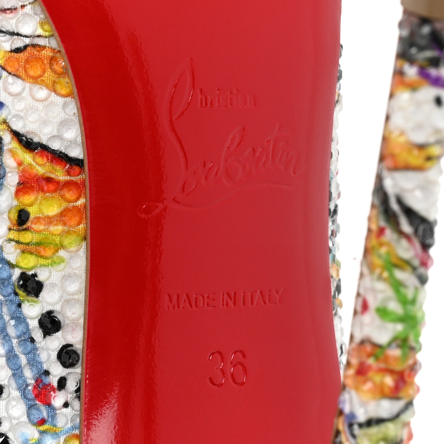 Christian Louboutin Crepe Satin Crystal Printed So Kate Strass Freedom 120 Pumps 36 Multicolor 6 of 7