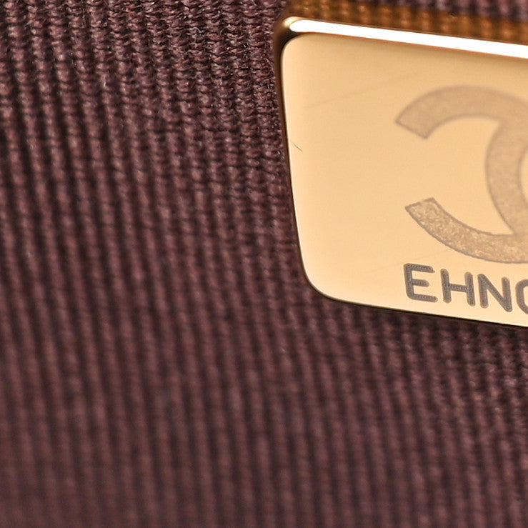 Lambskin Quilted Chanel 19 East West Shopping Bag Burgundy