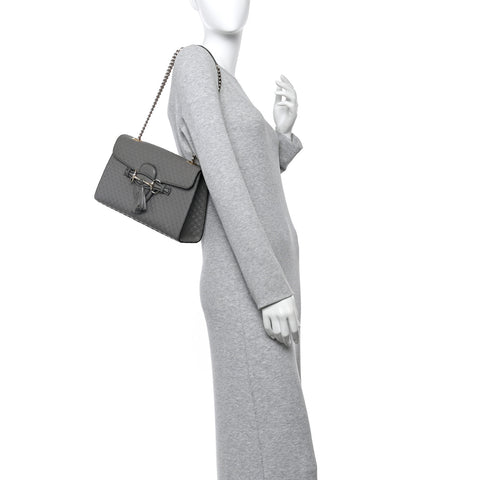 Soft Microguccissima Medium Emily Chain Shoulder Bag Loess