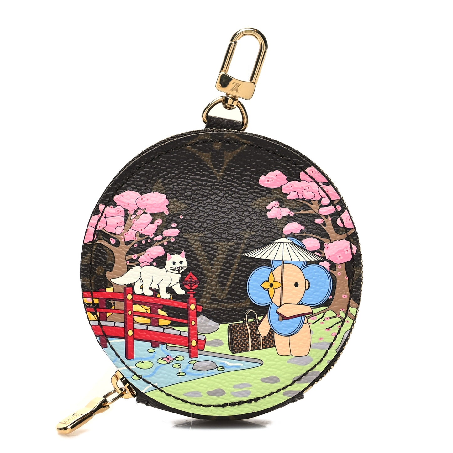 Monogram 2021 Christmas Animation Japanese Garden Bag Charm Wisteria Pink