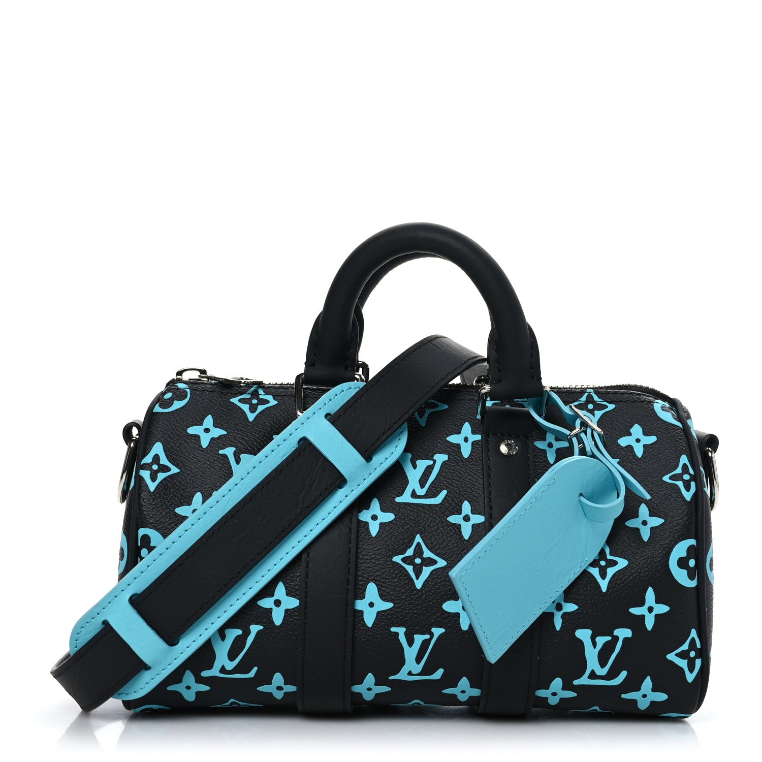 Louis Vuitton Monogram Playground Keepall Bandouliere 25 Black