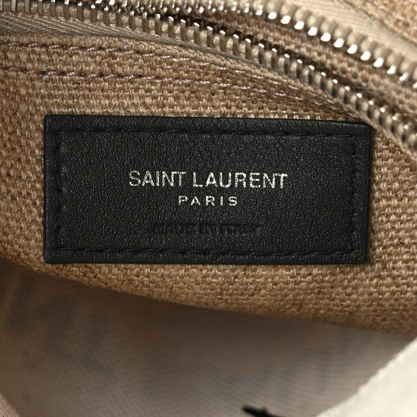 Linen Calfskin Rive Gauche Backpack Greggio Natural