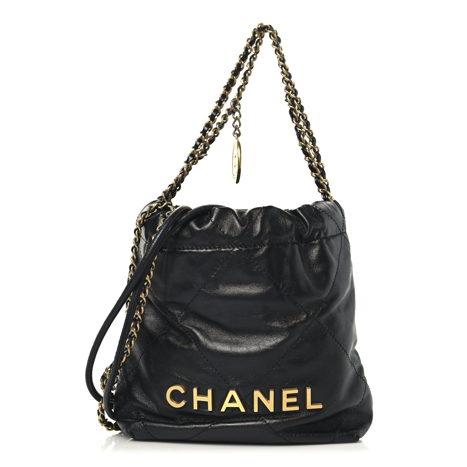 Chanel Shiny Calfskin Quilted Mini Chanel 22 Black 1772970