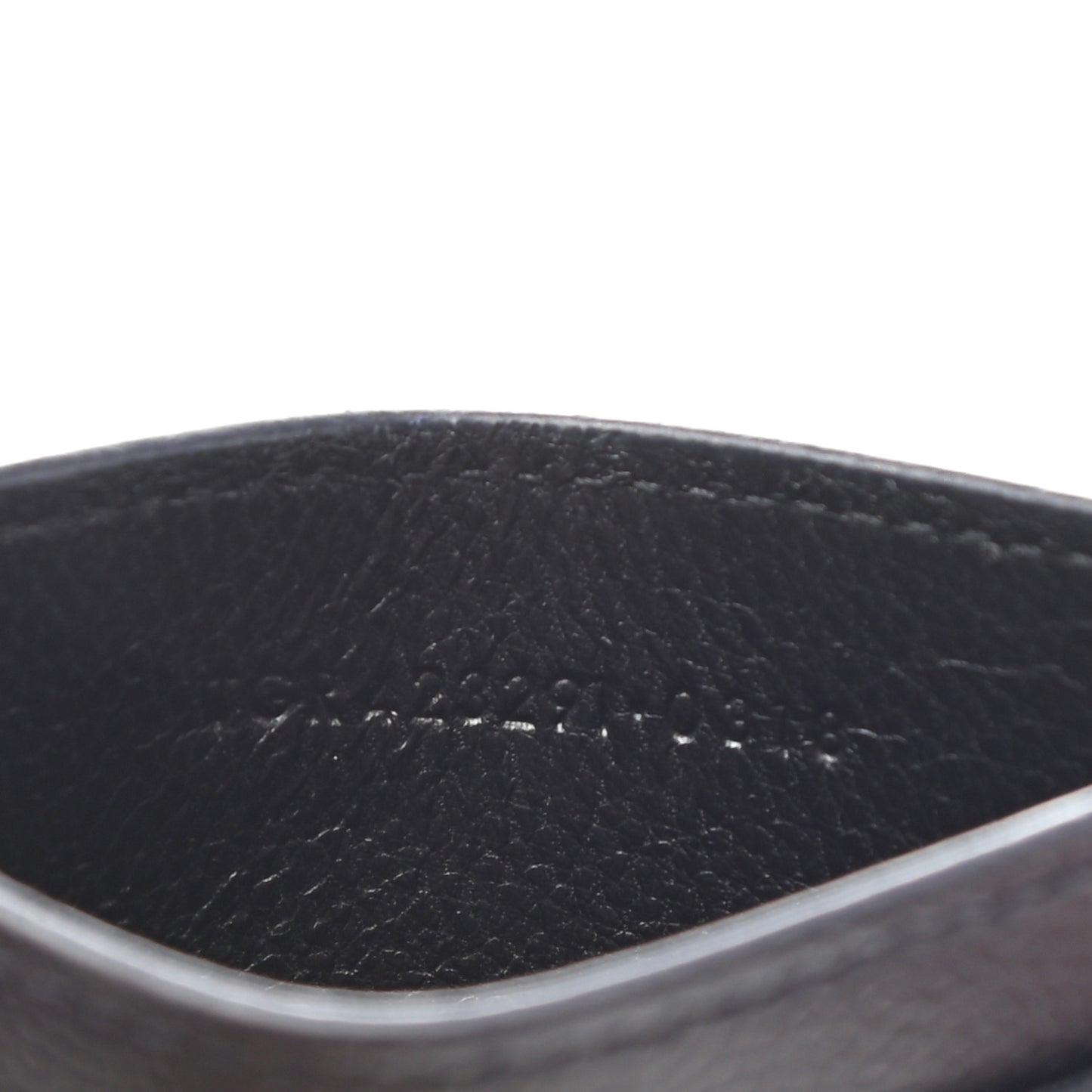 Grain De Poudre Matelasse Chevron Monogram Credit Card Case Navy