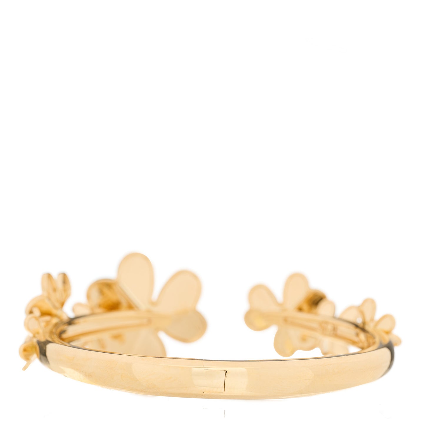 18K Yellow Gold Diamond Small Frivole 7 Flowers Bracelet M
