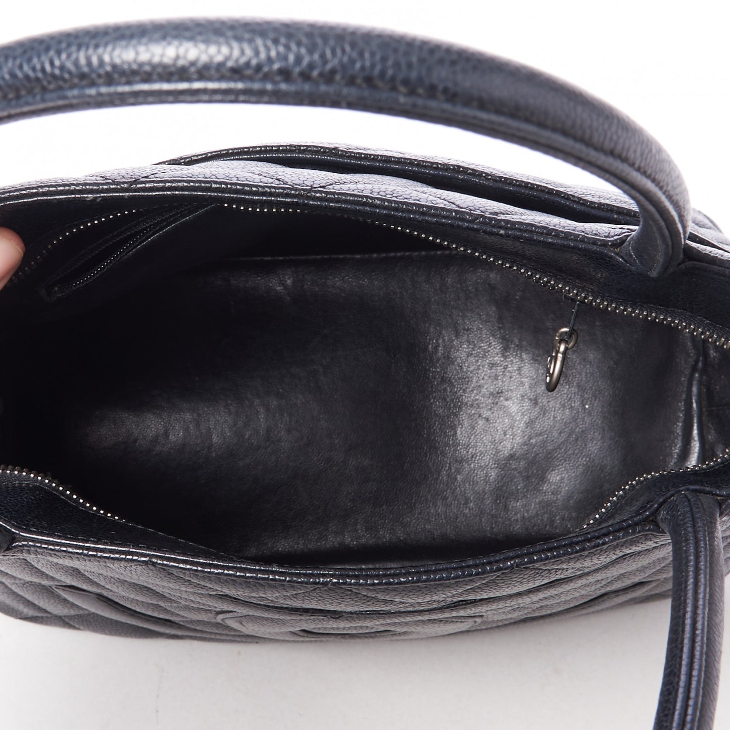 Caviar Quilted Medallion Tote Black