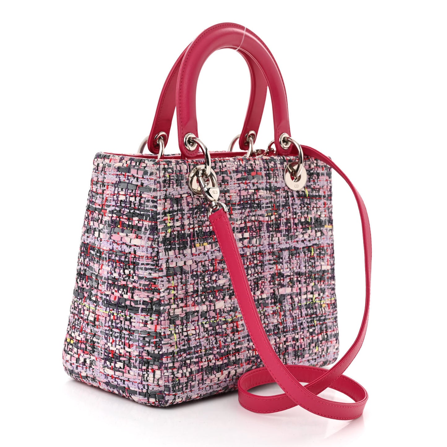 Tweed Medium Lady Dior Pink Multicolor