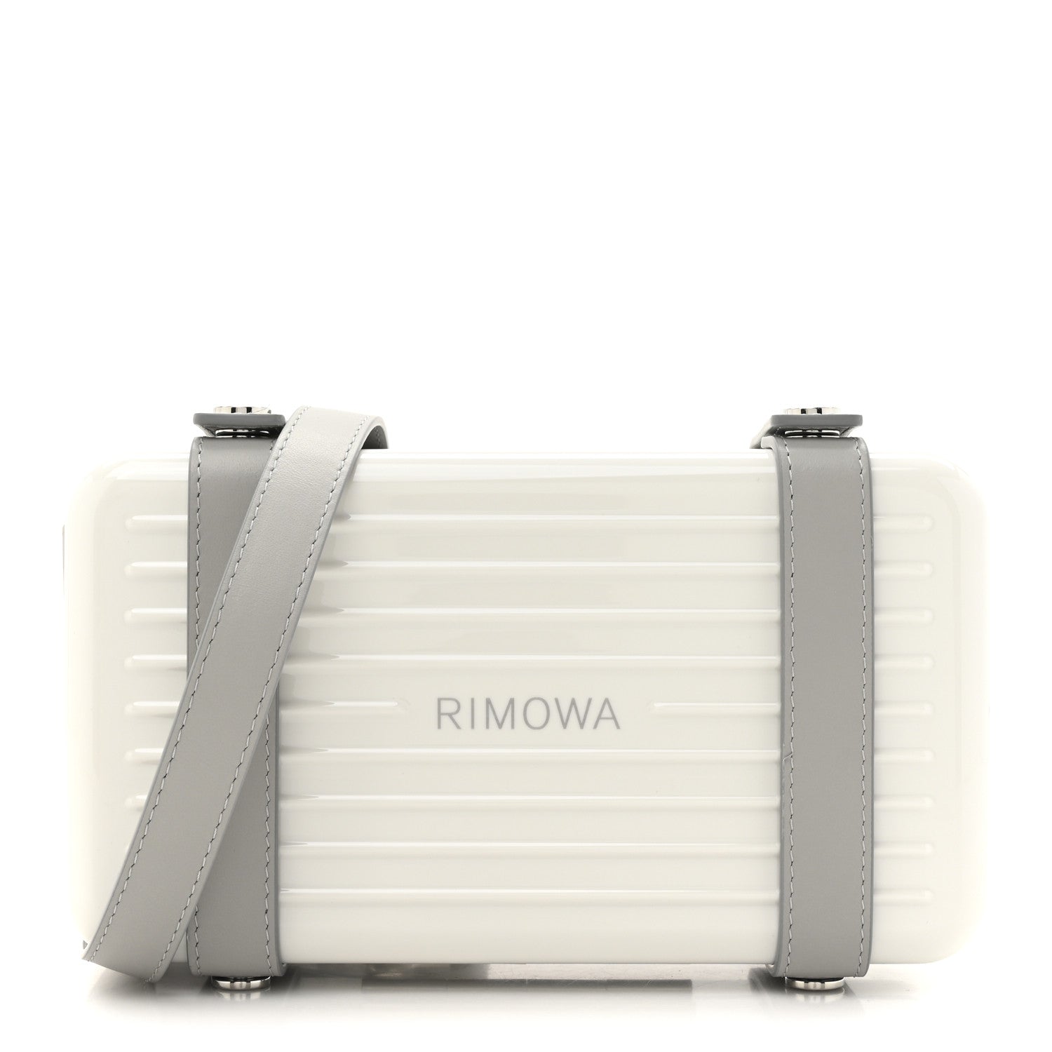 Rimowa Gloss Polycarbonate Personal Cross-Body Bag White Grey