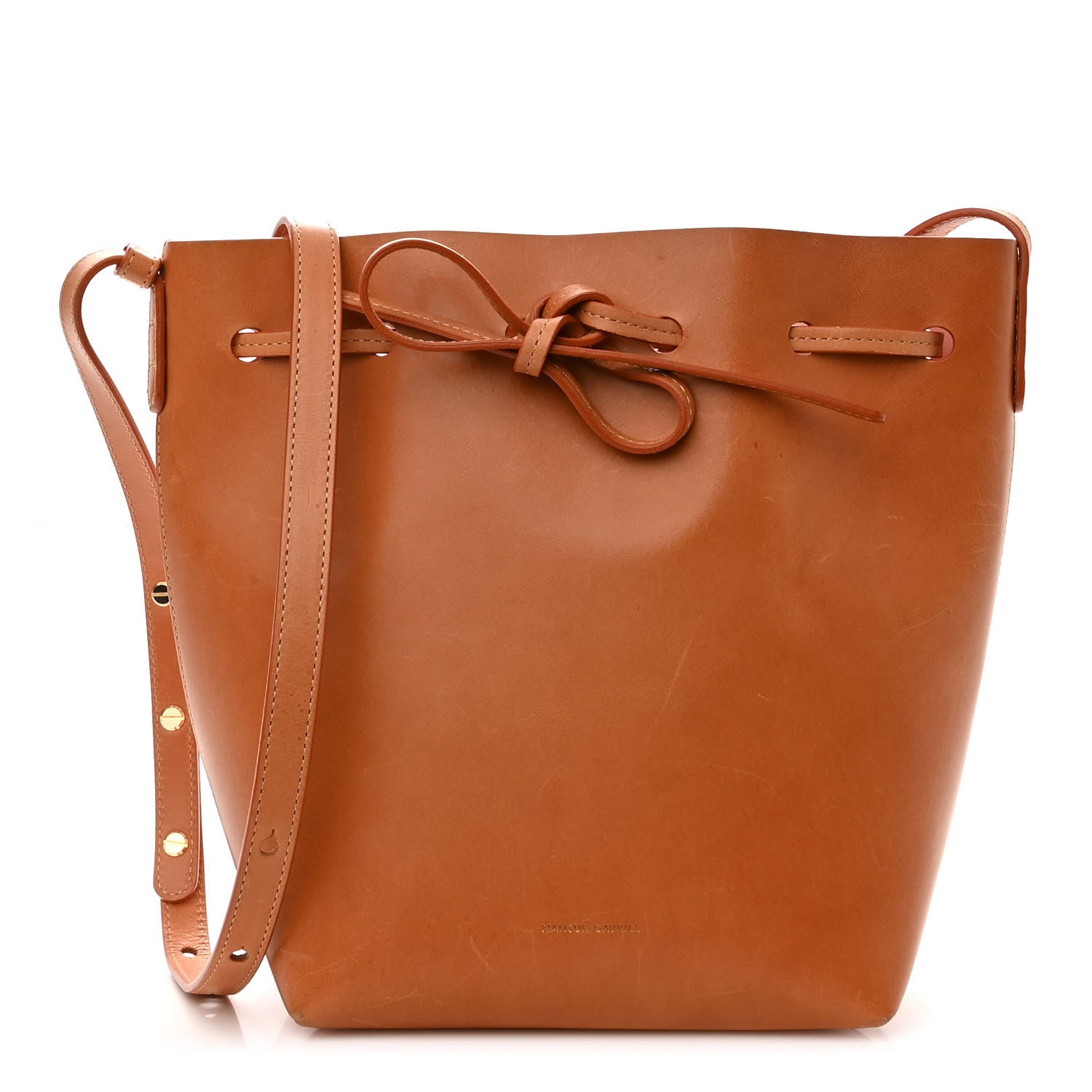 Mansur Gavriel Vegetable Tanned Calfskin Mini Bucket Bag Camello Rosa 1 of 9