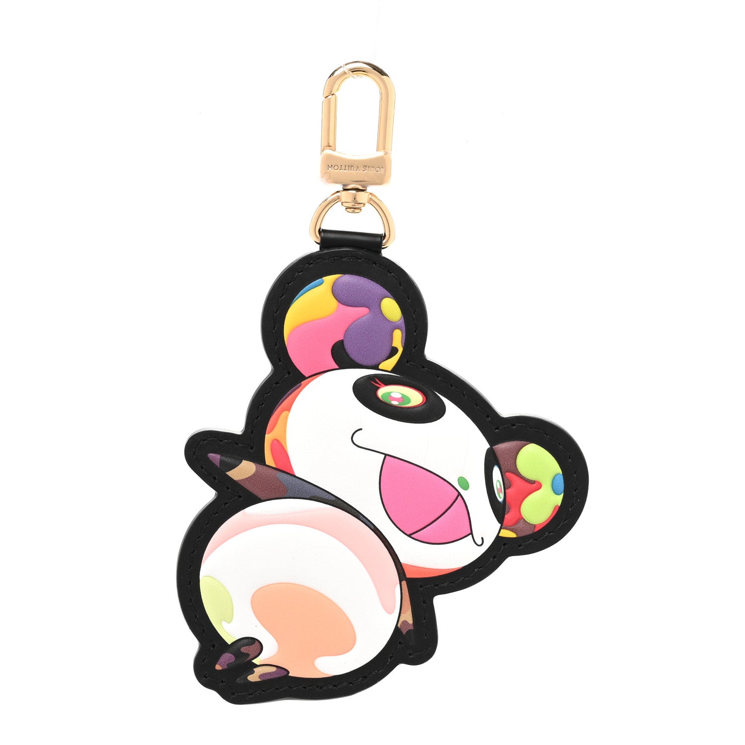 Louis Vuitton LV x TM Cowhide Monogram Superflat Panda Key Ring
