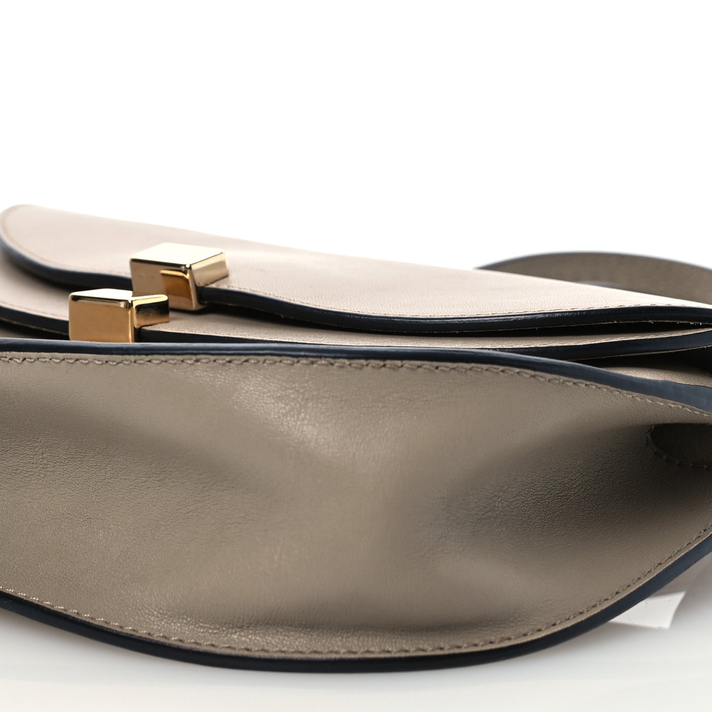 Calfskin Mini Georgia Crossbody Bag Motty Grey