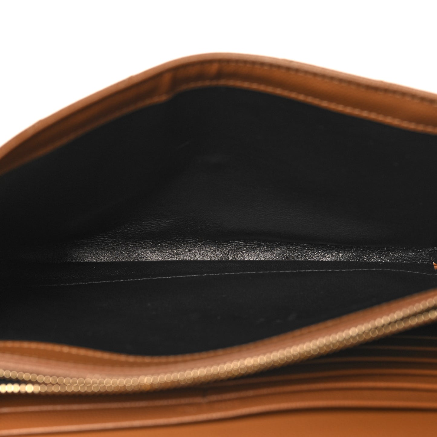 Grain De Poudre Matelasse Chevron Monogram Chain Wallet Natural Dark