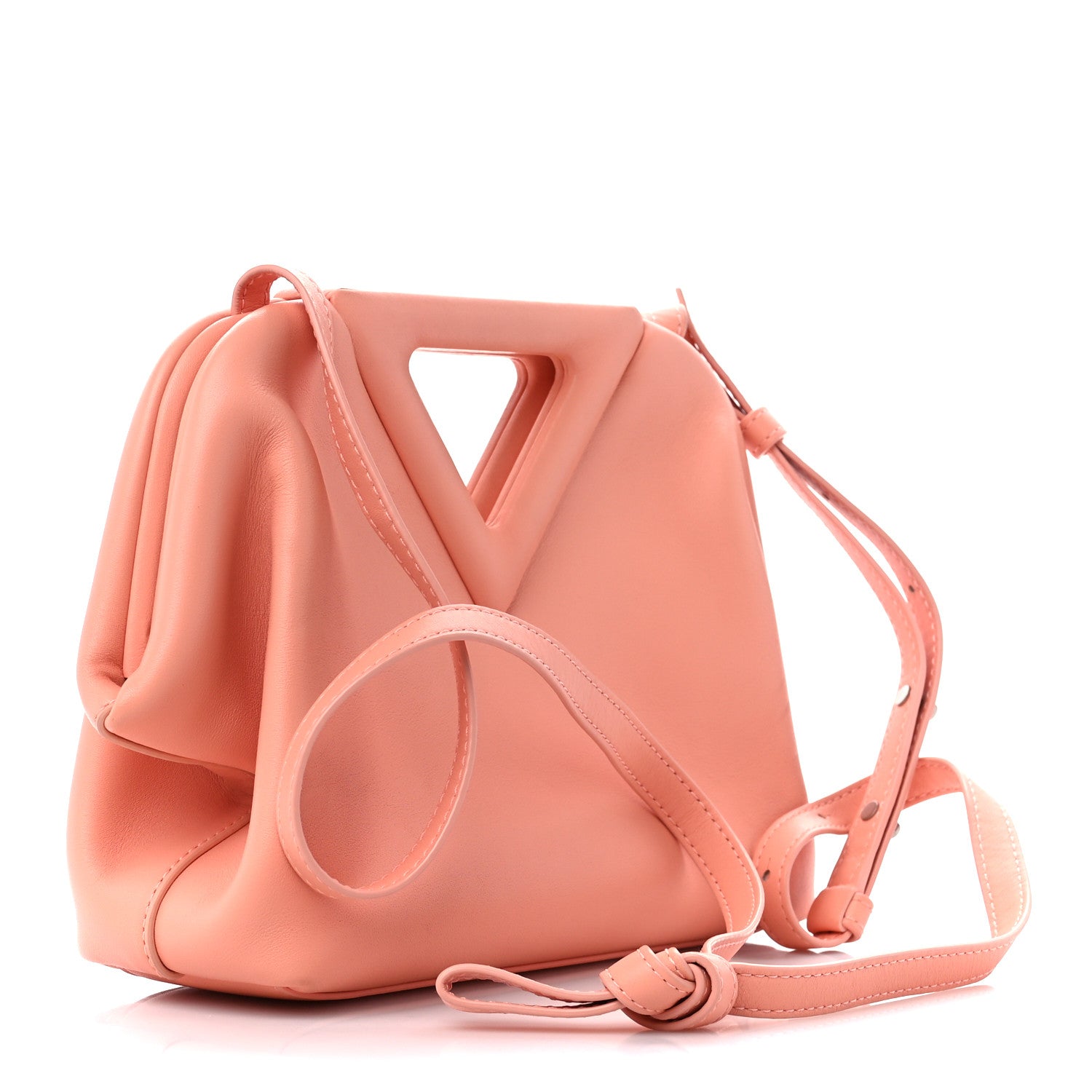 Bottega Veneta Calfskin Small The Point Triangle Bag Peachy 3 of 9