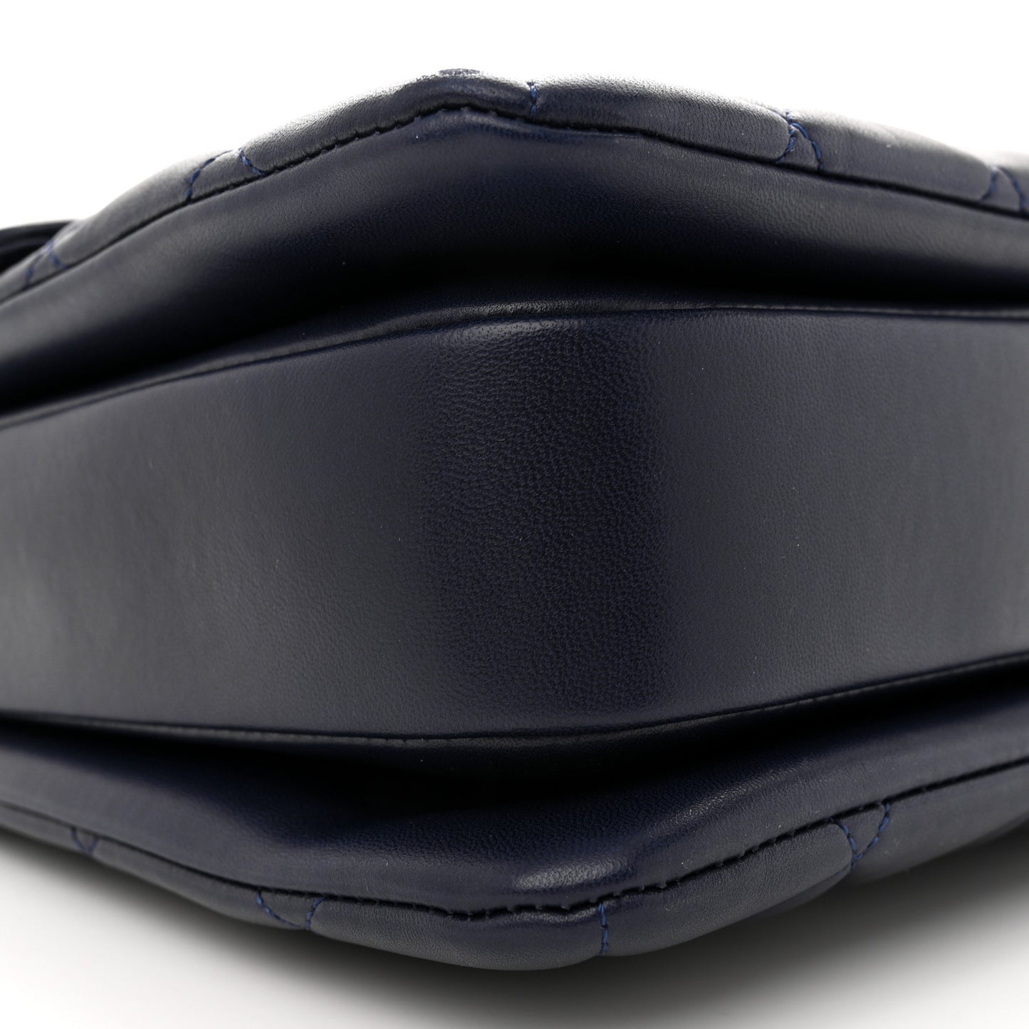 Lambskin Quilted Large Trendy CC Flap Dual Handle Bag Navy Blue