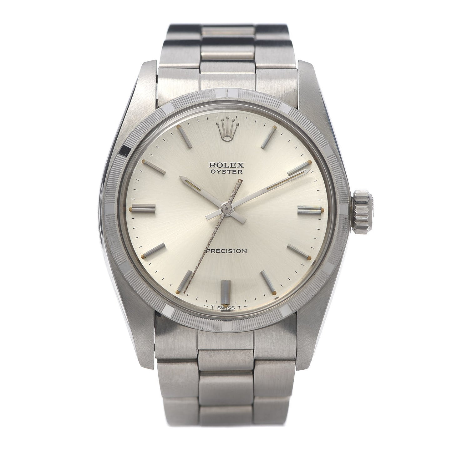 Stainless Steel 34mm Oyster Precision Manual Winding Watch 6427