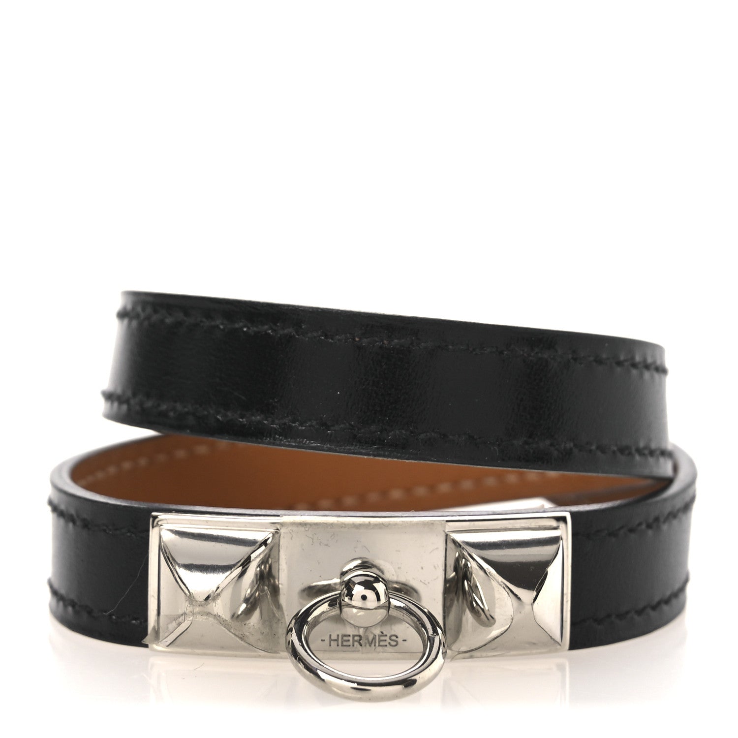 Hermes Box Rivale Double Tour Bracelet T2 Black 1851196 – FASHIONPHILE