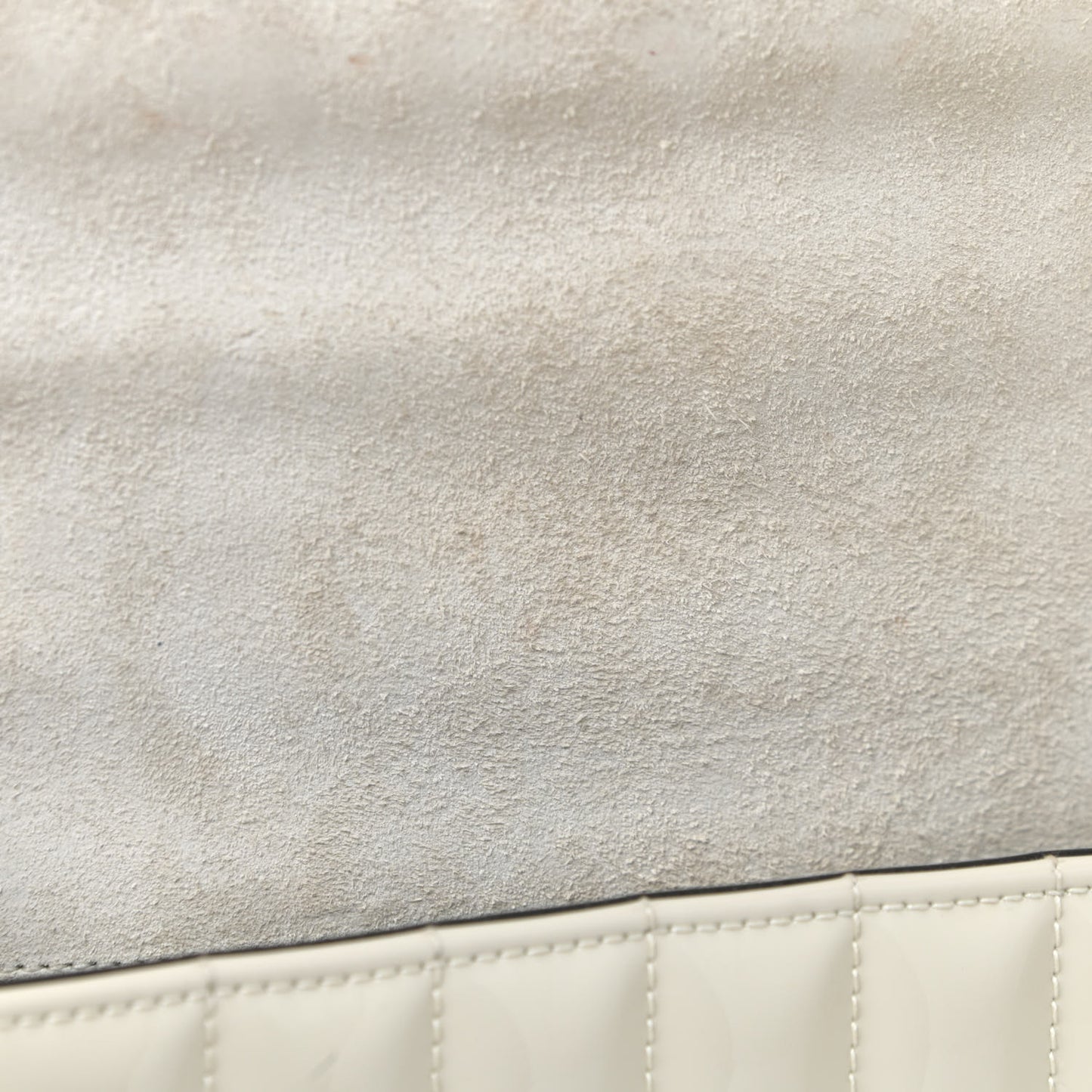 Patent Matelasse Monogram Large Vicky Chain Bag White