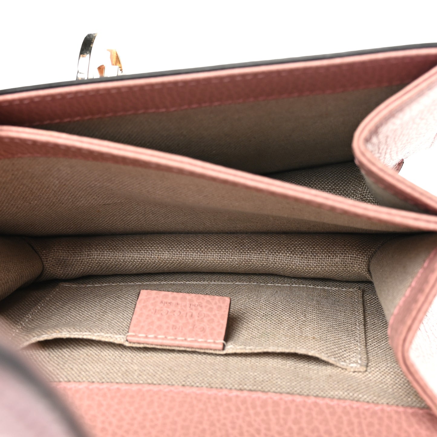Dollar Calfskin Small Interlocking G Shoulder Bag Soft Pink