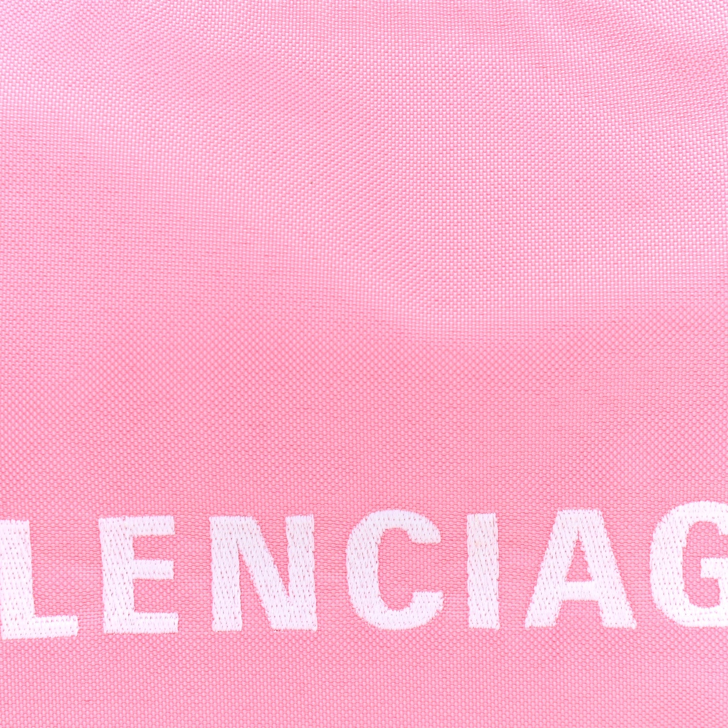 Balenciaga Recycled Sport Nylon Logo Embroidered Messenger Bag Pink White 8 of 10