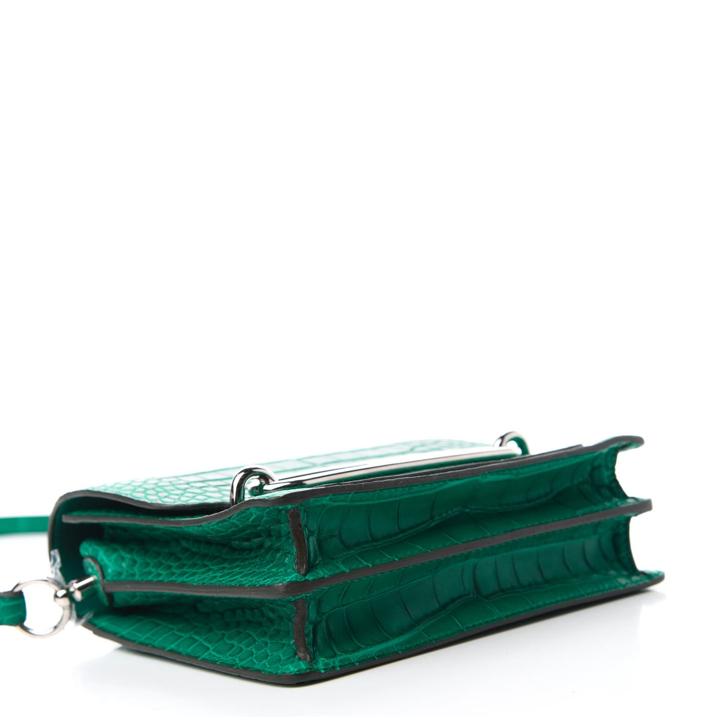 Matte Alligator Mini Sac Roulis Malachite