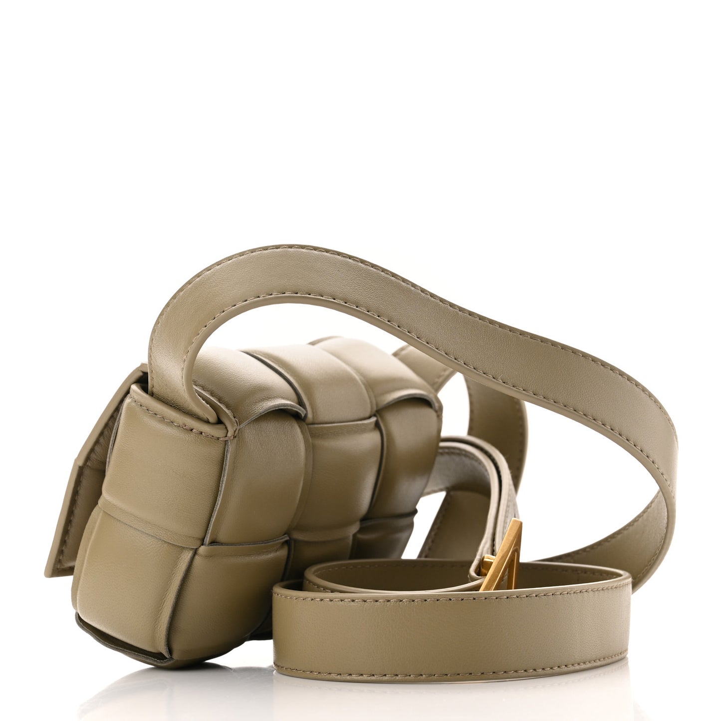 Nappa Maxi Intrecciato Mini Cassette Crossbody Bag Taupe