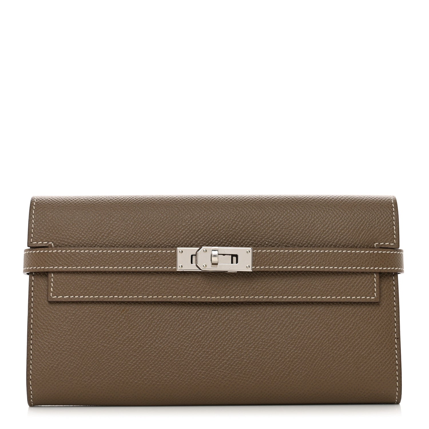 Hermes Epsom Kelly Longue Wallet Etoupe 1 of 9