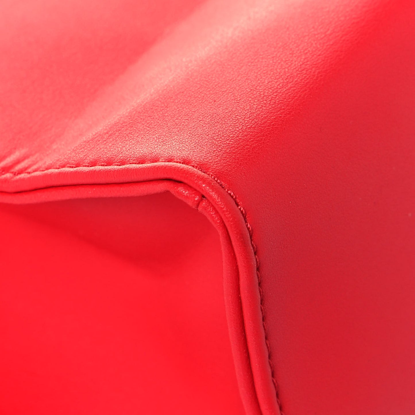 Vegan Leather Small Shopping Bag Red