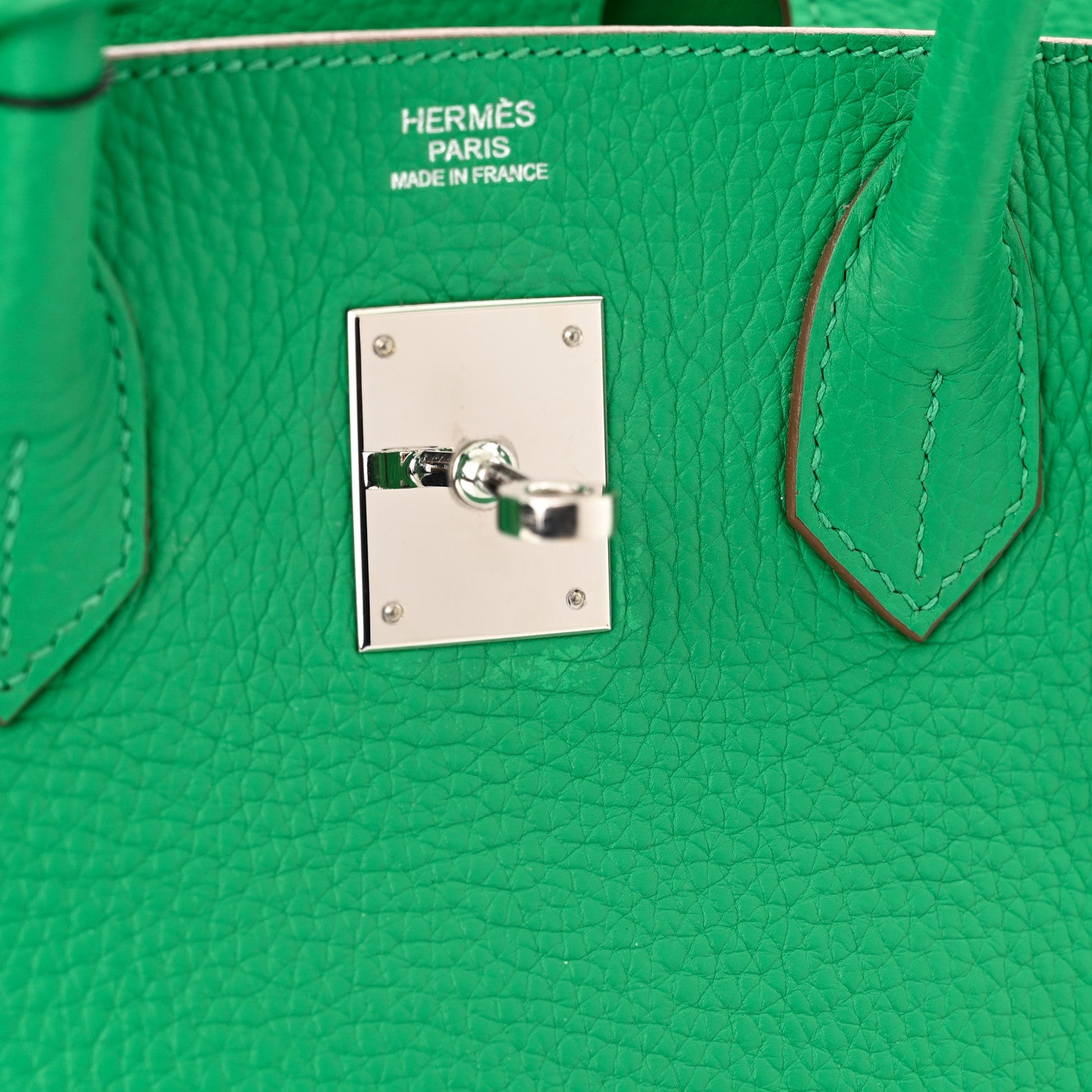 Hermes Taurillon Clemence Birkin 30 Menthe 14 of 14