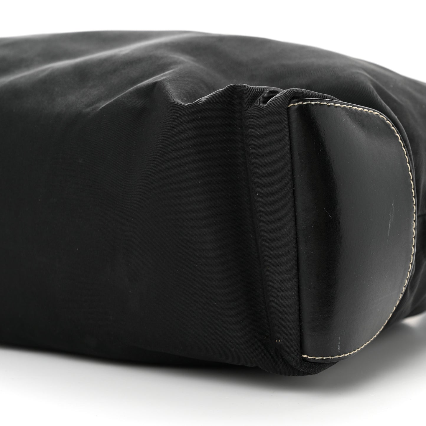 Nylon Zip Tote Bag Black