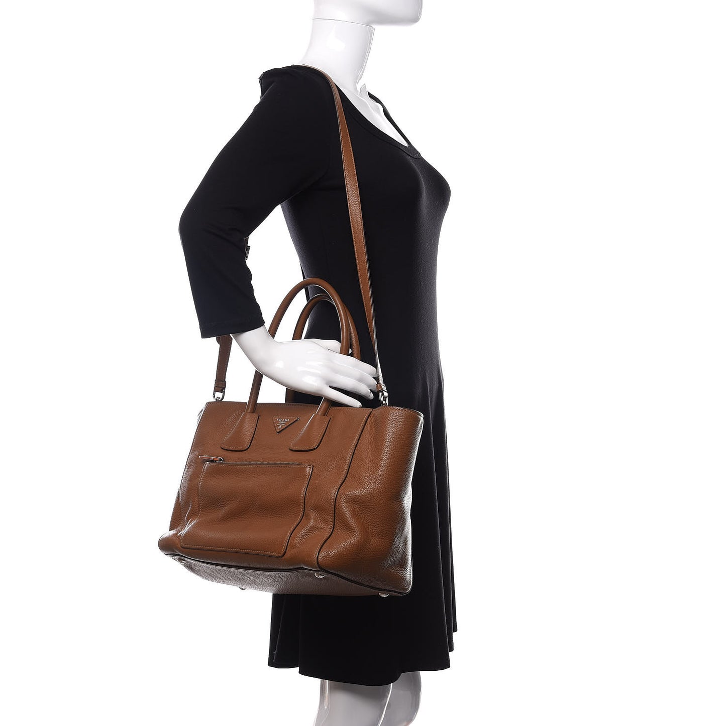 Vitello Daino Shopping Tote Cannella