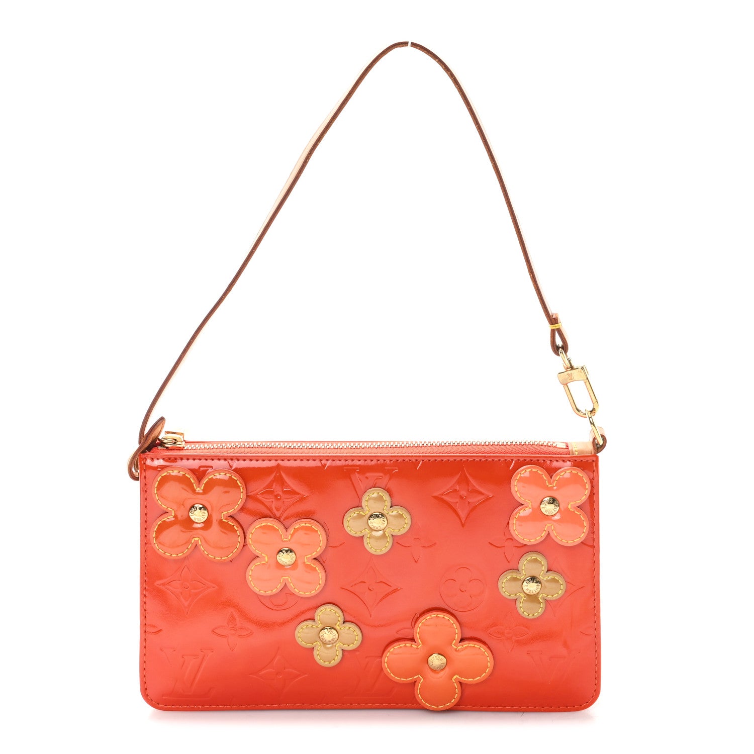 LOUIS VUITTON ヴェルニ ケース オレンジ M93658 Louis Vuitton Vernis Lexington Fleurs Pochette Orange 1760490