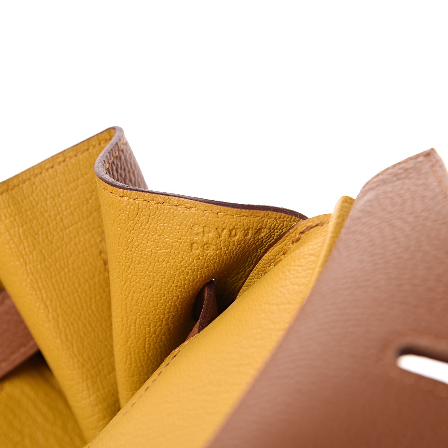 Togo Swift Officier Birkin 35 Gold Ambre