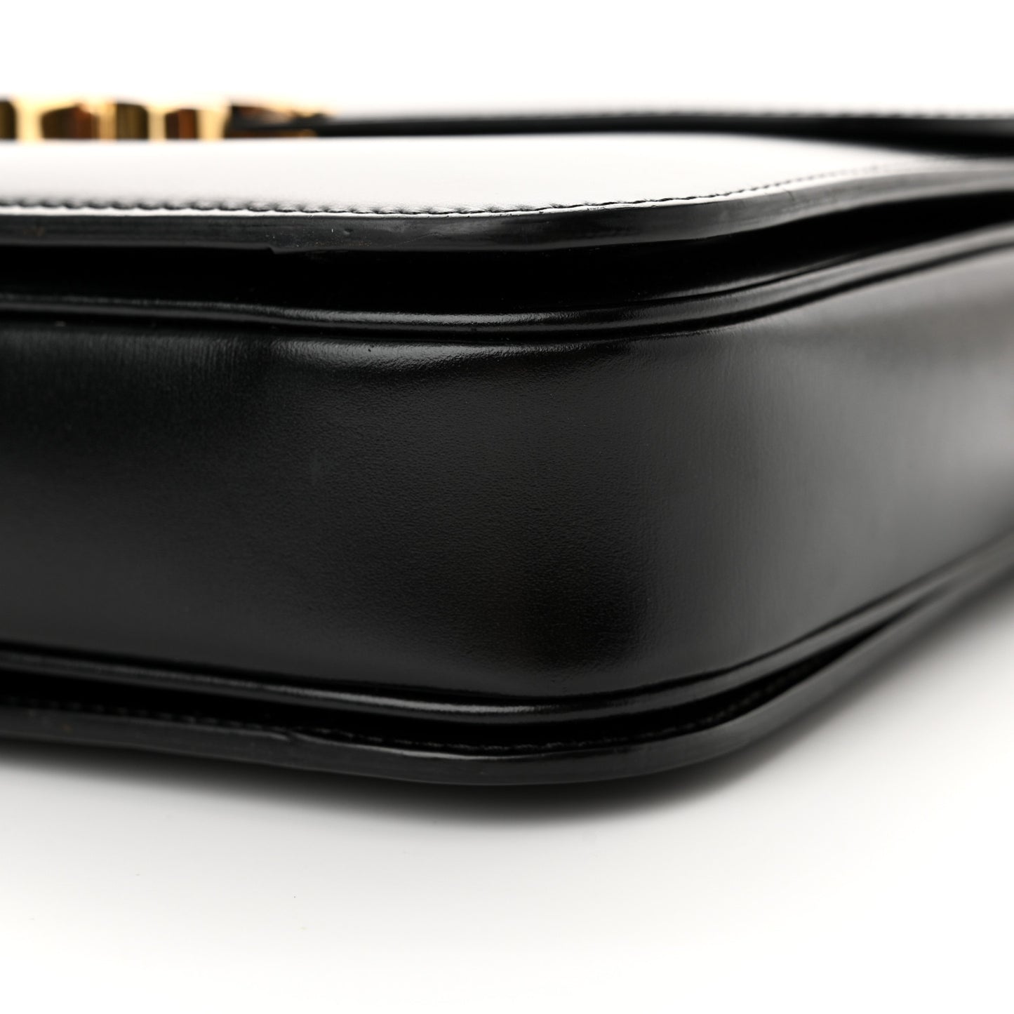 Shiny Calfskin Large Triomphe Black