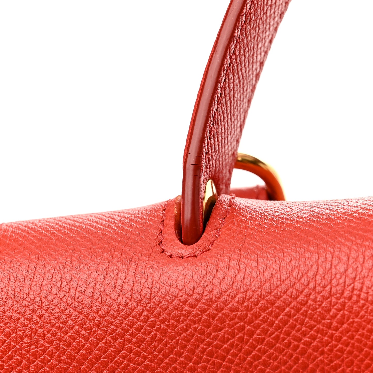 Grained Calfskin Micro Belt Bag Coral