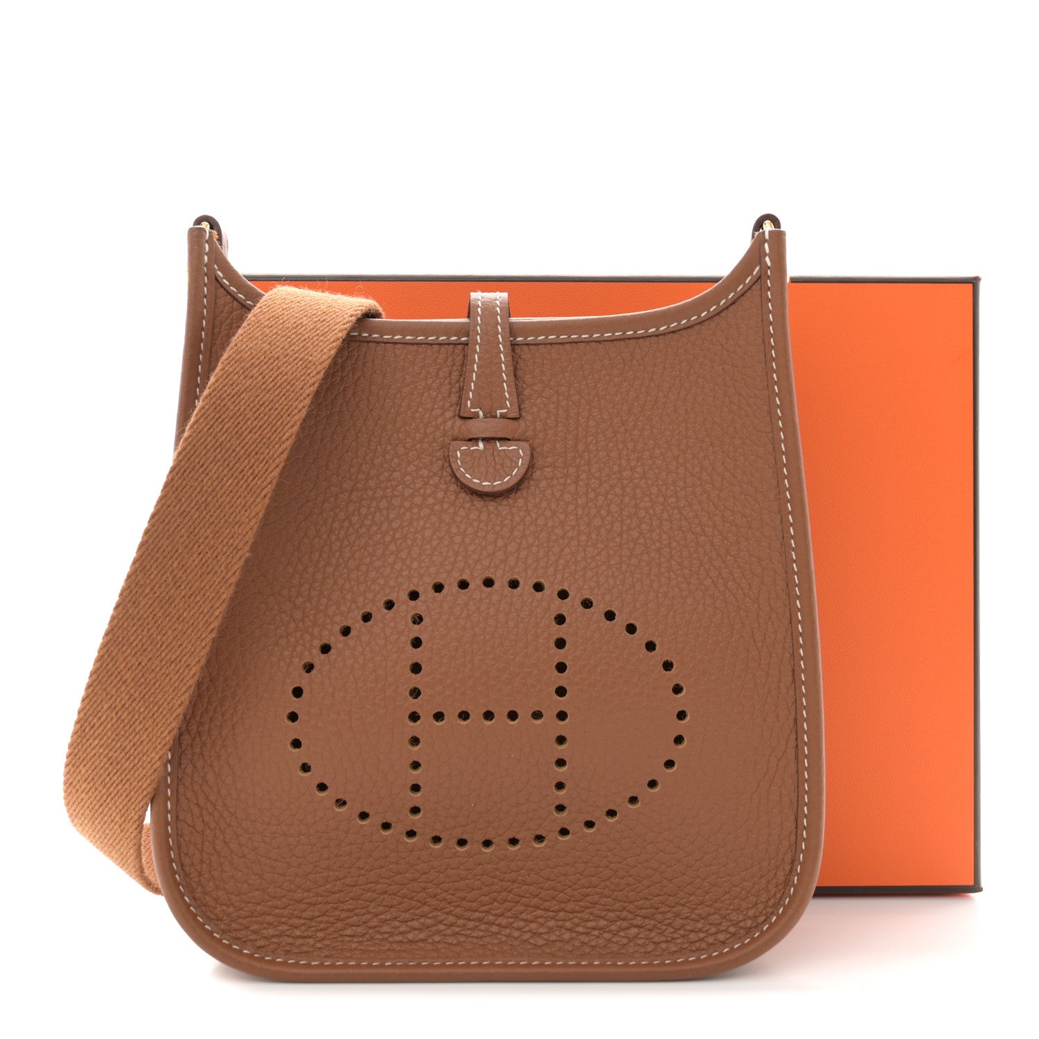 Hermes Taurillon Clemence Evelyne TPM Gold 12 of 12
