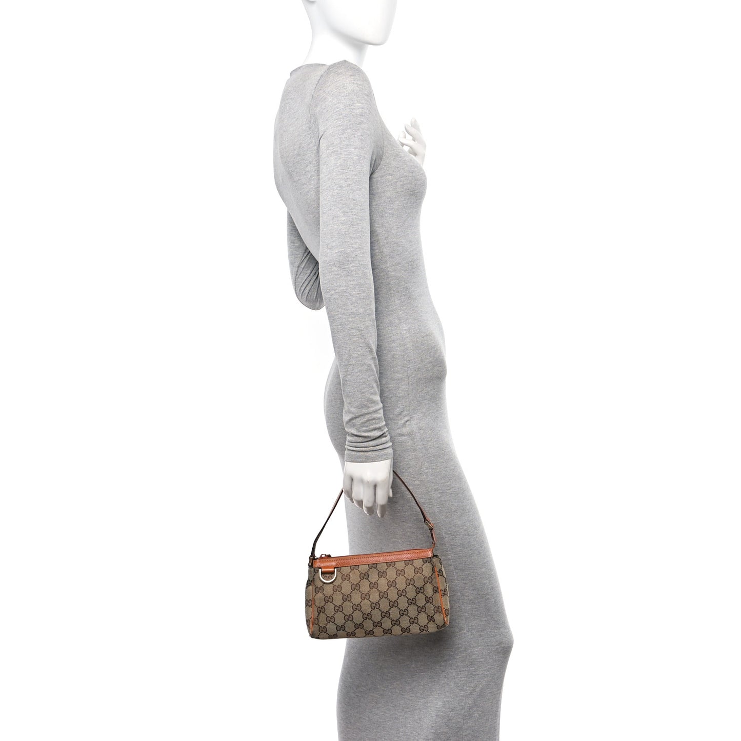 Monogram D Ring Cosmetic Case Light Brown