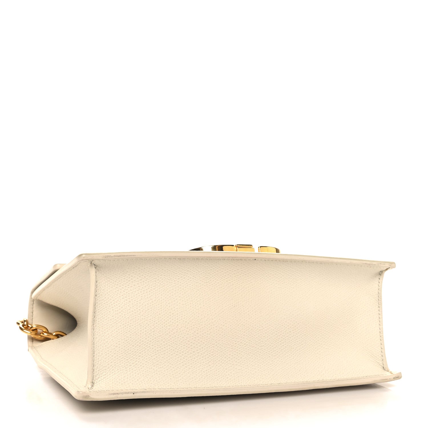 Christian Dior Grained Calfskin 30 Montaigne East West Chain Flap Bag Off White 4 of 12