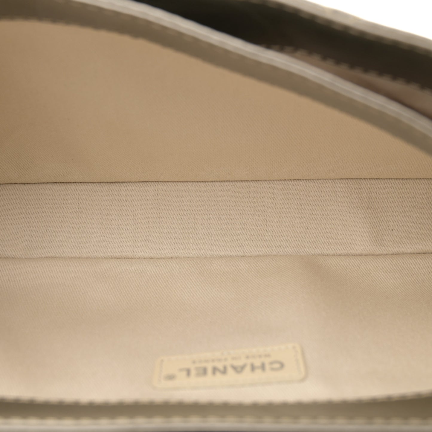Aged Calfskin Quilted Small Lady Pearly Flap Silver Gold